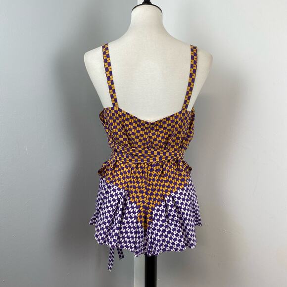 Marni Checkered Peplum Tank Top Size 42/6 - Picture 7 of 10